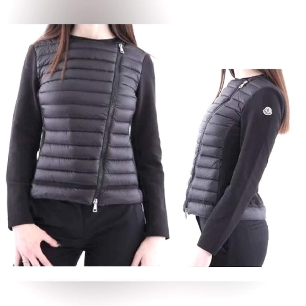 Moncler Maglia Cardigan Tricot Down Black jacket/sweater jacket - Picture 2 of 7